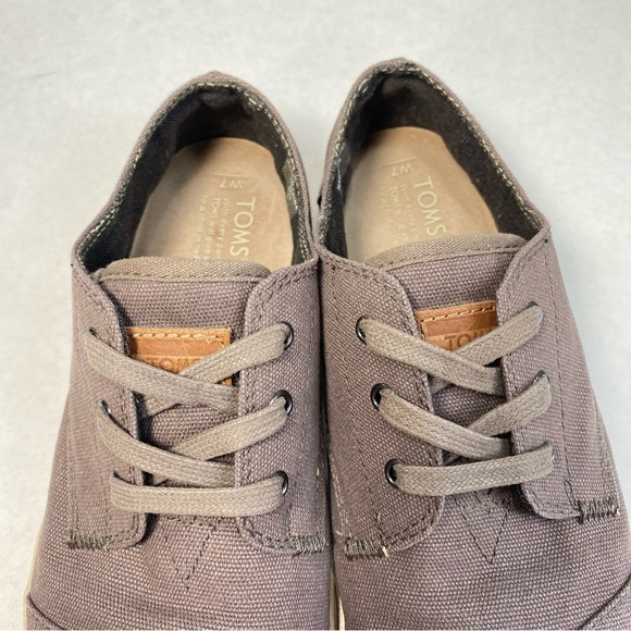 Toms Canvas Lace Up Casual Sneakers Ladies Brown/ Tan Shoes Sneakers; Women’s 7 - Picture 11 of 16